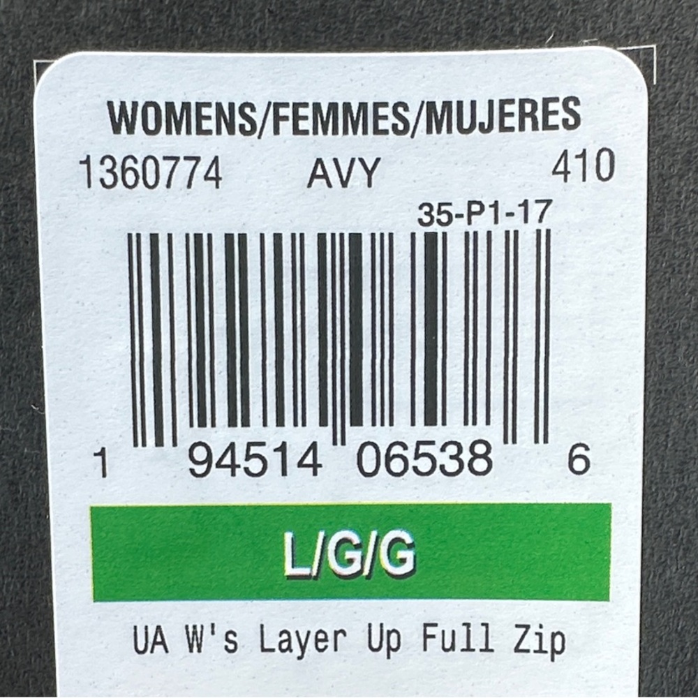 Under Armour Women's Layer Up Midnight Navy Full Zip Jacket - Picture 5 of 5